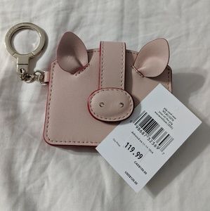 Kate Spade Pig Card Case Keychain